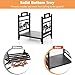 TANGZON Firewood Rack, Heavy Duty Metal Fire Log Holder with Side Handles & Adjustable Foot Pads, Indoor Outdoor Decorative Fireplace Wood Storage Basket Stand, 45 x 33 x 44cm TANGZON Firewood Rack, Heavy Duty Metal Fire Log Holder with Side Handles & Adjustable Foot Pads, Indoor Outdoor Decorative Fireplace Wood Storage Basket Stand, 45 x 33 x 44cm