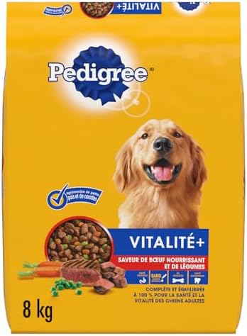 PEDIGREE VITALITY+ Dry Food For Adult Dogs – Hearty Beef & Vegetable Flavour - Supports Strong Bones and Healthy Teeth - With Calcium, 8kg Bag — view 13