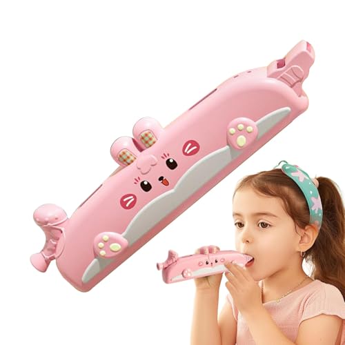 Harmonica Toy educativo – Design Animal Washable Harmonica for Travel – Instrumento de silbato para niños de 3 años y mayores, principiantes, principiantes, niños