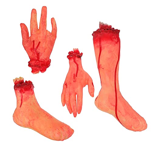 Mains et pieds d'Halloween artificiels pour masques et déguisements d'horreur