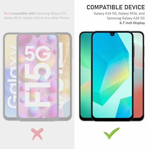 Image of SupCares Tempered Glass for Samsung Galaxy A16, M16 and Galaxy A26 (6.7 Inch) With Installation Kit | 9H Edge to Edge Screen Protector | Black