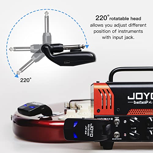 Joyo JW-03 2.4Ghz Wireless Guitar System 4 Channels Rechargeable Audio Wireless Transmitter Receiver thumb #4