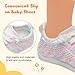 JIASUQI Toddler Shoes for Boys Girls Socks Shoes for Infant Baby Slip on Colorful White 18-24 Months