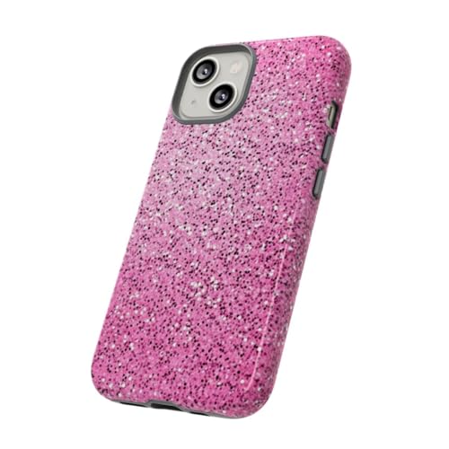Coque rigide iPhone 14 antichoc et scintillante rose haute brillance - 2