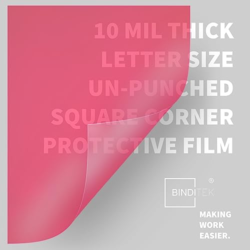 Image of Binditek 20 Pack 10 Mil PVC Binding Presentation Covers, Letter Size, Square Corners, Un-Punched, Multi Color, Office Supplies | Binding Presentation Covers, Letter Size, Multi Color, Square Corners, Unpunched, Ideal for Business Reports and Proposals