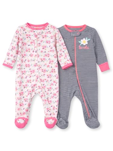 Image of TuddyBuddy Baby Girl's Cotton Printed Full Sleeves Sleepsuit /Footed Rompers for Baby Girl