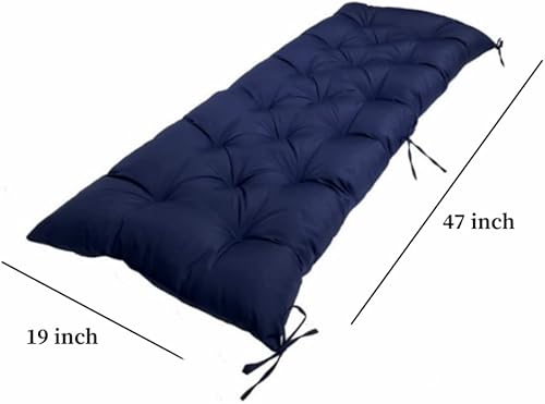 Miniatura 2 de Srutirbo Cojín de banco impermeable para interiores y exteriores, antideslizante, para silla de jardín, sofá biplaza para muebles de patio, columpio