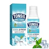 Tonsil Stone Mouthwash & Remover, Alcohol-Free Mouthwash for Bad Breath & Dry Mouth - Natural Mint Oral Rinse - Fresh Breath Daily Oral Care for Adults - 120mL