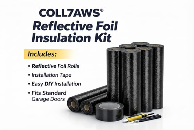 Garage Door Insulation Kit Black Reflective Foam Thermal Barrier