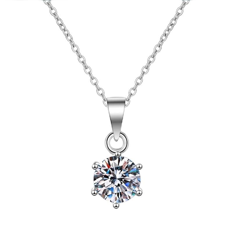 Collier pendentif moissanite argent sterling bijoux diamant femme moderne