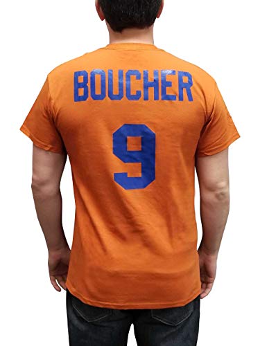 Bobby Boucher #9 Mud Dogs Jersey T-Shirt-Mens Large Orange