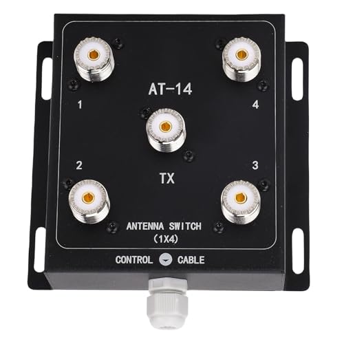Interruptor de Antena Coaxial Contra Pérdida de Señal Conector Aluminio 4 Vías 500W 6