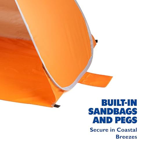 Yello Pop Up Beach Shelter | 2-3 Person with UPF 50+ UV Protection, Lightweight Beach Sun Shelter, Easy Set Up, Beach, Camping, Picnic, Orange - Image 4