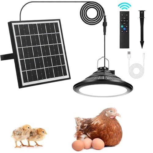 CraftyDream Solar Chicken Coop Light with Timer 2 Pcs Adjustable Heavy Chicken Poop Scooper and 11 Tooth Coop Rake Set 10 Pcs 11.8 x 11.8 Inch Natural Laying Hen Nesting Pads for Most Nesting Boxes