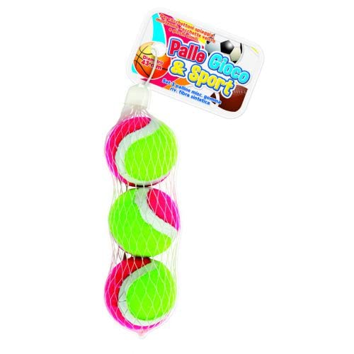 3 balles mini tennis 4,5 cm filet