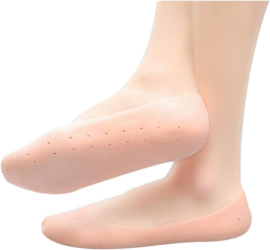 DEAVER Silicone Foot Cover Protector, Boat Socks Full Cover, Anti-Crack Socks Palm Protective Moisturizing Skin Anti-Cracking Gel Sole Care