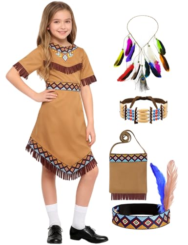 Mrsclaus Indianer Kostüm Kinder Mädchen Indianer Prinzessin...