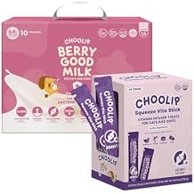 Choolip Bundle | Berry Good Milk 10pk Vitamin-Infused + 49pc Joint Support Squeeze Vita Sticks with Essential multivitamins [Both Products are for Cats & Dogs of All Life Stages]