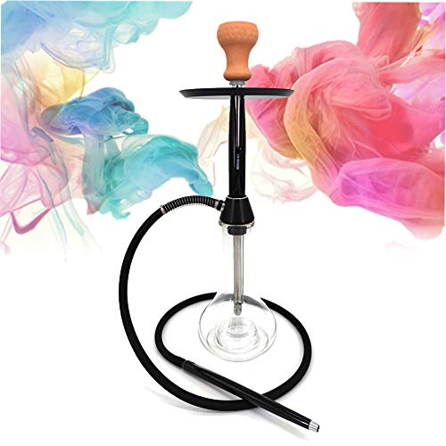 HIMAPETTR Premium Shisha Set Komplett, 60cm Hookah, Edelstahl Glas, Transparent, Komplettes Shisha-kit, Premium, Leicht…