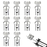 10 Stück Schraubnippel für Bowdenzug, 2.5mm Max Bowdenzug Klemme aus Kupferlegierung, Universelle Kabelschlusskappen für Fahrrad, Motorrad, Rasenmäher, Go-Kart und Traktor
