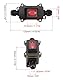 QWORK® IP65 wasserdichter Inline-Kabelschalter mit roter Kontrollleuchte, 220V 30A, DPST-Wippschalter, Dual-Positions Ein/Aus Wippschalter