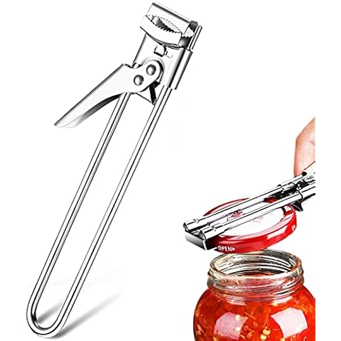 Deckelöffner,Sicherheits Dosenöffner, Verstellbare Edelstahl Glasöffner Cover