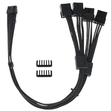yeesport RTX 4090 4080 4070TI 3090TI 16 pinos (12+4) para cabo de extensão PCI-E 5.0 de 4 x 8 pinos, compatível com as séries 4090 4080 4070TI e RTX3090ti