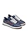 Vans Men's Ryland LS Shoe | Retro Court Sneakers with Tennis Inspired Fashion Details, Leather Dress Blues, 8
