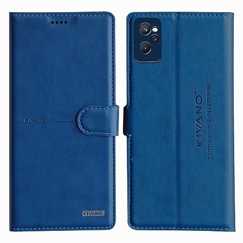 Image of KIVANO Compatible with Realme 9i Flip Cover | Leather Finish | Inside Pockets & Inbuilt Stand | Shockproof Wallet Style Magnetic Closure Back Cover Case