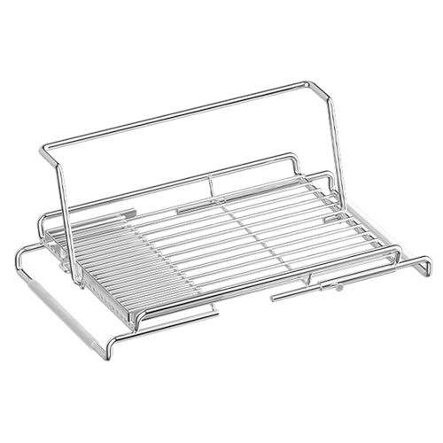 Genérico escurridor de vajilla para fregadero – Soporte de vajilla de acero inoxidable para escurrir – Escurridor de drenaje con bandeja para fregadero – para utensilios cubiertos