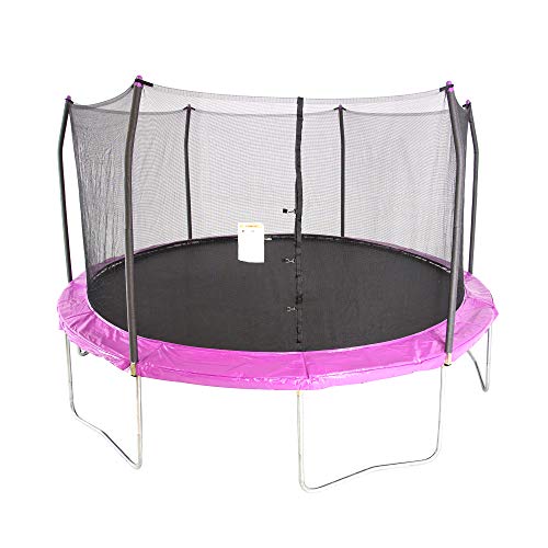 Skywalker Trampolines 15 Foot Round Outdoor Trampoline with Enclosure, Purple
