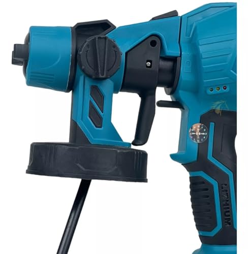 Pistola Elétrica Para Pintura Com Compressor, Com Bateria e Regulagem de Spray, Com 2 Baterias