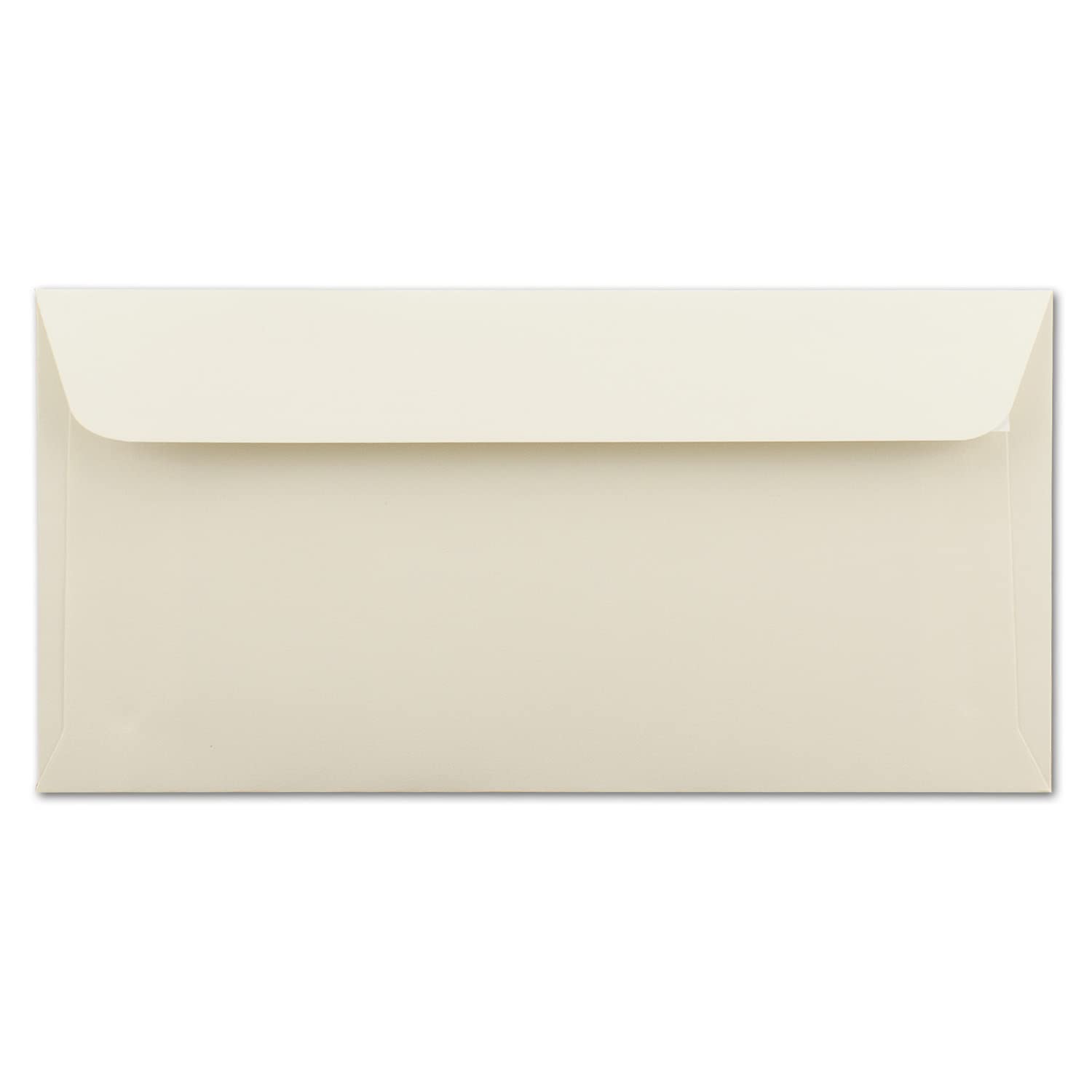 700x Briefumschläge DIN Lang - 11 x 22 cm - Haftklebung - Farbe: Creme - 90 Gramm pro m² - ohne Fenster