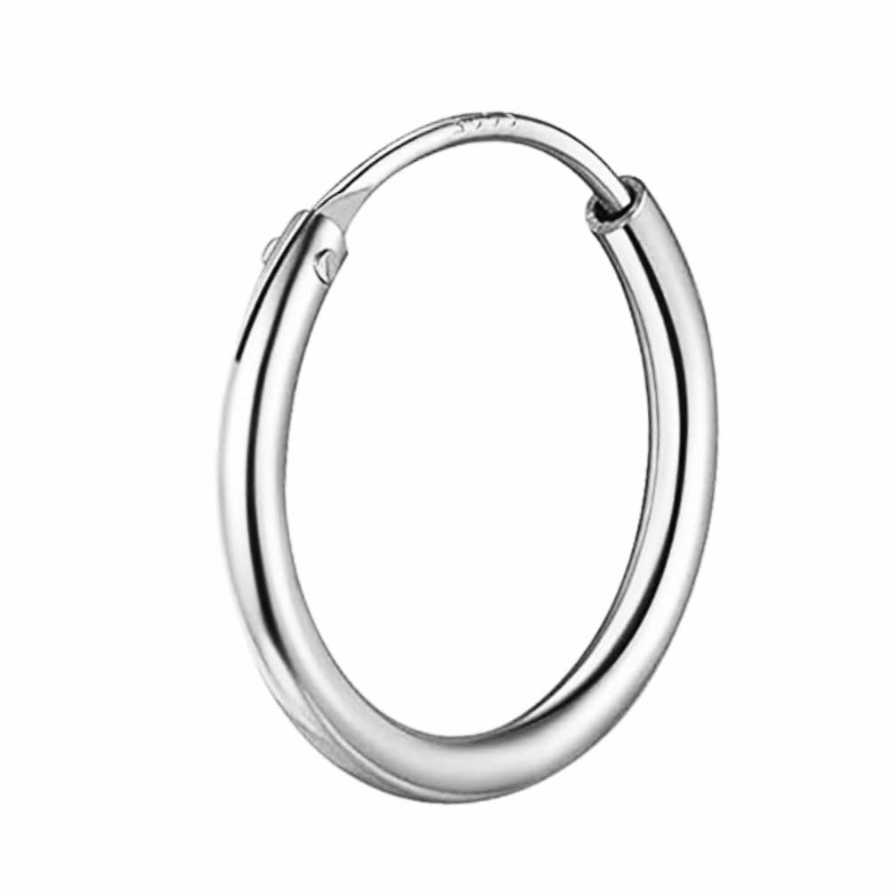 via mazzini 92.5-925 Sterling Silver Silver Plated Silken Shores Pierced 10mm Bali Nose Ring for Women And Girls (NR0321) 1 Pc-picture-13