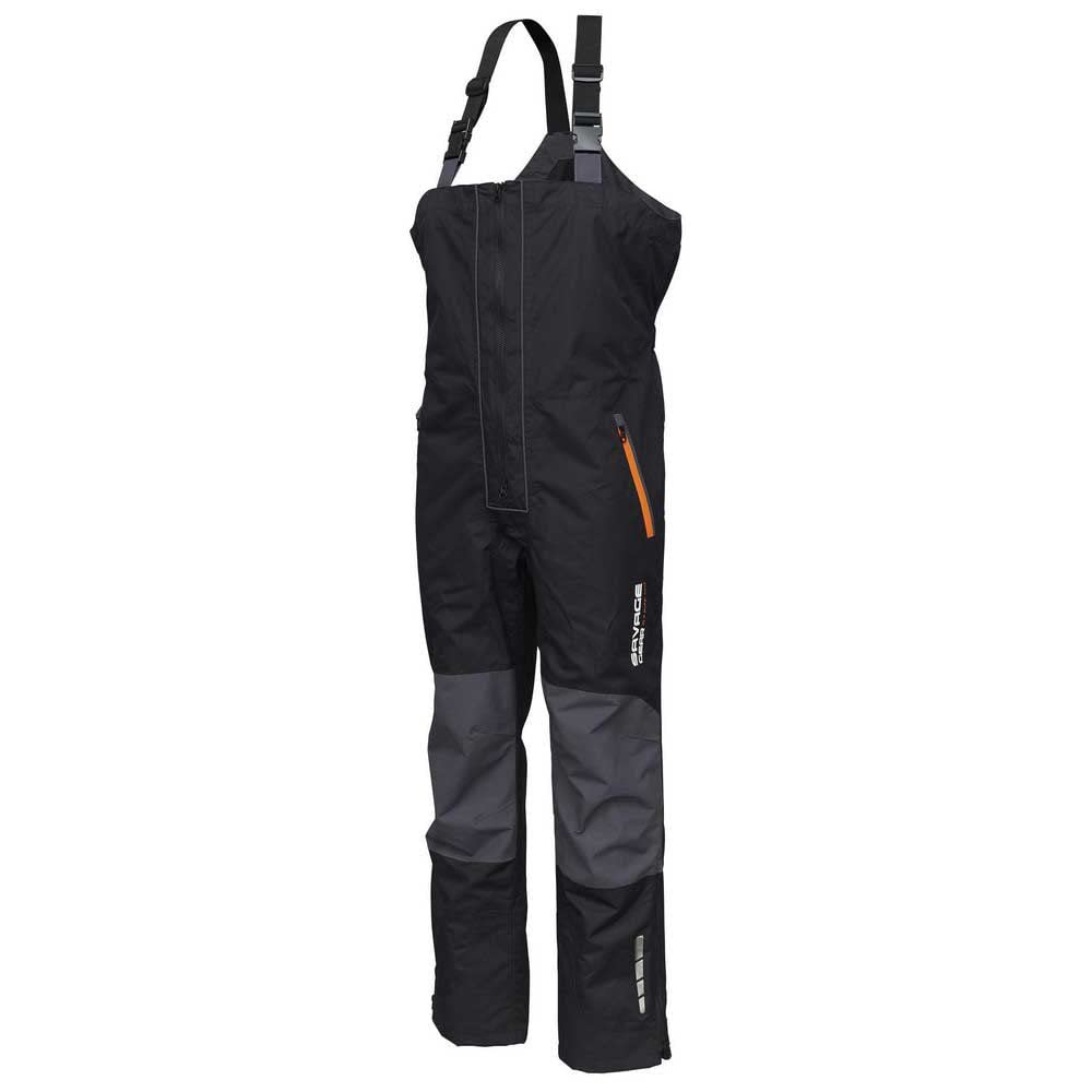 Savage Gear WP Performance Bib and Brace Black/Grey - Angelhose, Größe:L