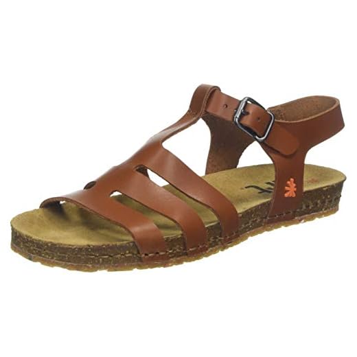 Art 1254 Becerro Creta, Sandalias con Punta Abierta para Mujer, Marrón (Cuero Cuero), 40 EU