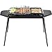 PLEASUR Przenośny grill na trawnik, piknik, podwórko, balkon, gotowanie na świeżym powietrzu z kółkami, termometrem, popielniczką, wylot powietrza 103 x 56 x 82