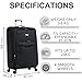 FLYMAX 24" Medium Super Lightweight 4 Wheel Suitcase Luggage Expandable with Wheels