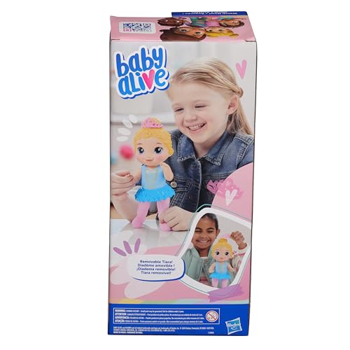 Image of Baby Alive Princess Ballerina Blonde Hair Baby Doll, Toys for 3 Year Old Up, 10.25 Inches /26 Centimeters