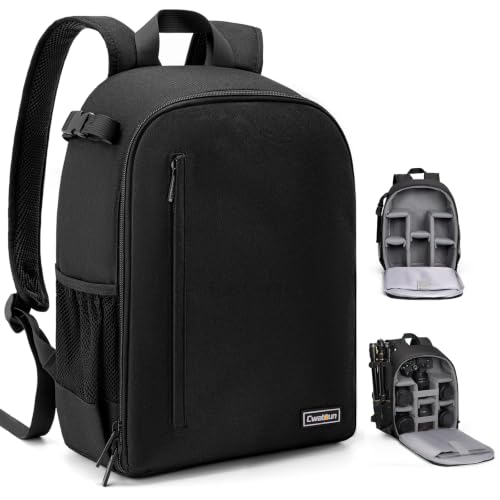 Cwatcun Camera Backpack, DSLR Bag Lightweight Water-resistant