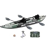 385FTA Fasttrack Angler 1–2-Person Inflatable Green Fishing Kayak-Rigid Keel, Drop Stitch Floor w/Seat(s), Paddle(s), Pump & Bag (385FTA Fasttrack Angler Pro Angler Kayak)