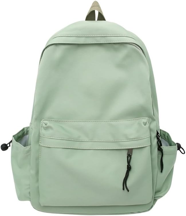 Cute Backpack Basic Office Laptop Travel Outdoor Lightweight School Children Preppy (Sage Green)
