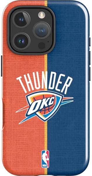 Skinit Impact Phone Case Compatible with iPhone 16 Pro Max - Officially Licensed NBA OKC Thunder Split Design