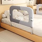 Baby Bed Rail Guard for Toddlers - 32'' U Shaped Extra Large Reinforced Swing Down Foldable Toddler Bed Rails for Kids - Safety Baby Bed Rail Guard Great Fit for Kids Twin,Full,Queen,King Size Bed