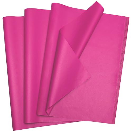 Image of Bobobag 100 Sheets Hot Pink Tissue Paper 20 inchX14 inch Tissue Paper for Gift Bags, Gift Wrapping Tissue, Christmas Tissue Paper Anniversary Holiday Decoration Arts Craft