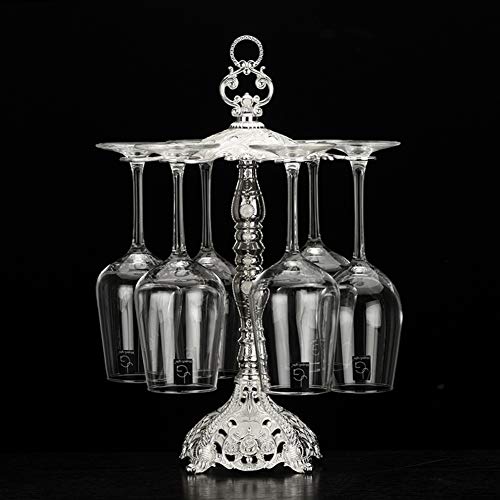 Soporte para botellas de vino metal Europeo 39.5 cm alto miniatura 2