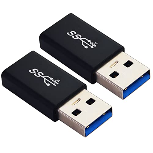 Leehitech USB 3.0 AdapterUSB 3.0 Weiblich auf USB A Männlich Adapter Max 10Gbps Konverter Adapter für Galaxy Huawei MacBook Oneplus [2 Stück] Cover