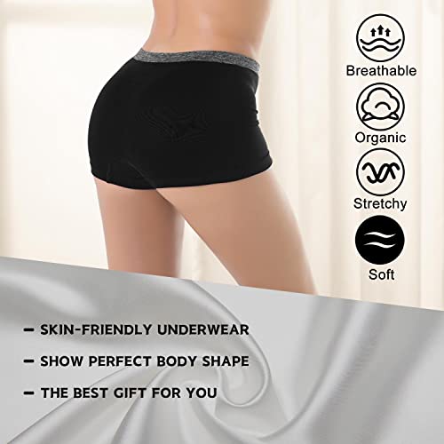 Image of DEEP TOUCH Womens Seamless Underwear Boyshort Panties Boxer Briefs No Show Panty for Ladies Comfortable