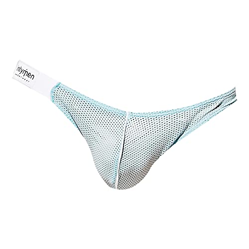 Mens Sexy Skimpy Bikini Low Rise Jockstrap See Through Pouch Thong G-String Fancy Brief Underwear