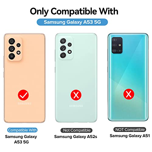 ivoler 4 Piezas Protector de Pantalla Compatible con Samsung Galaxy A53 5G con [2 Piezas] Protector de Lente de Cámara y Marco de Instalación Fácil, Cristal Vidrio Templado Premium - imagen 2